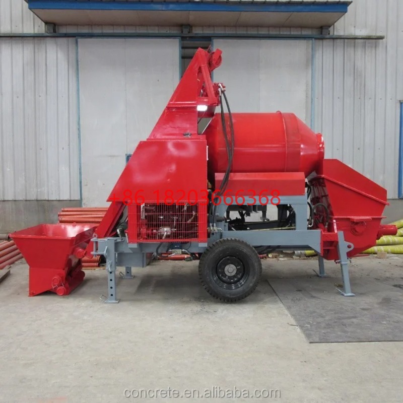 Concrete Mixer Machine - Geavanceerde mobiele betonmixer met pomp, diesel