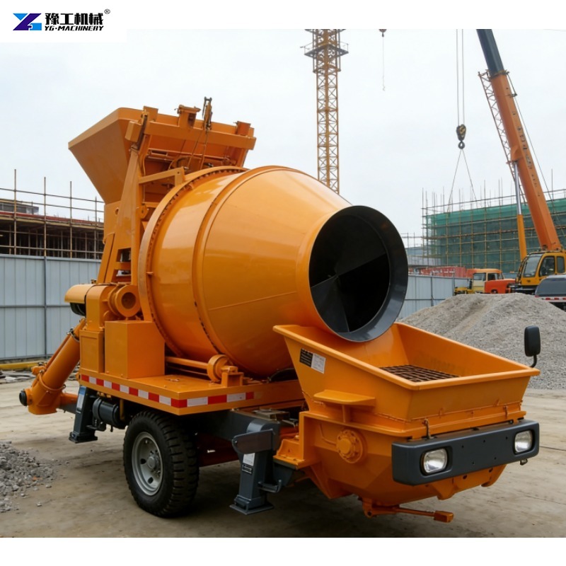 Concrete Mixer Machine - Hoogwaardige betonpomp en betonmixerwagen, geïntegreerde betonpompmachine