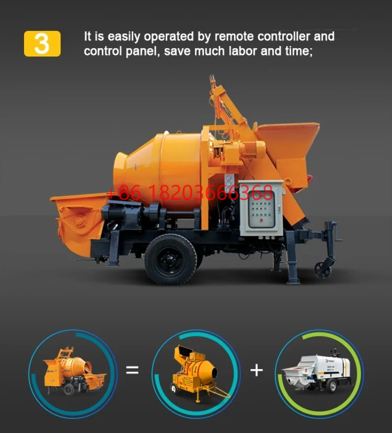 Concrete Mixer Machine - Geavanceerde betonpomp met menger, betonpompmachine, betonmixer