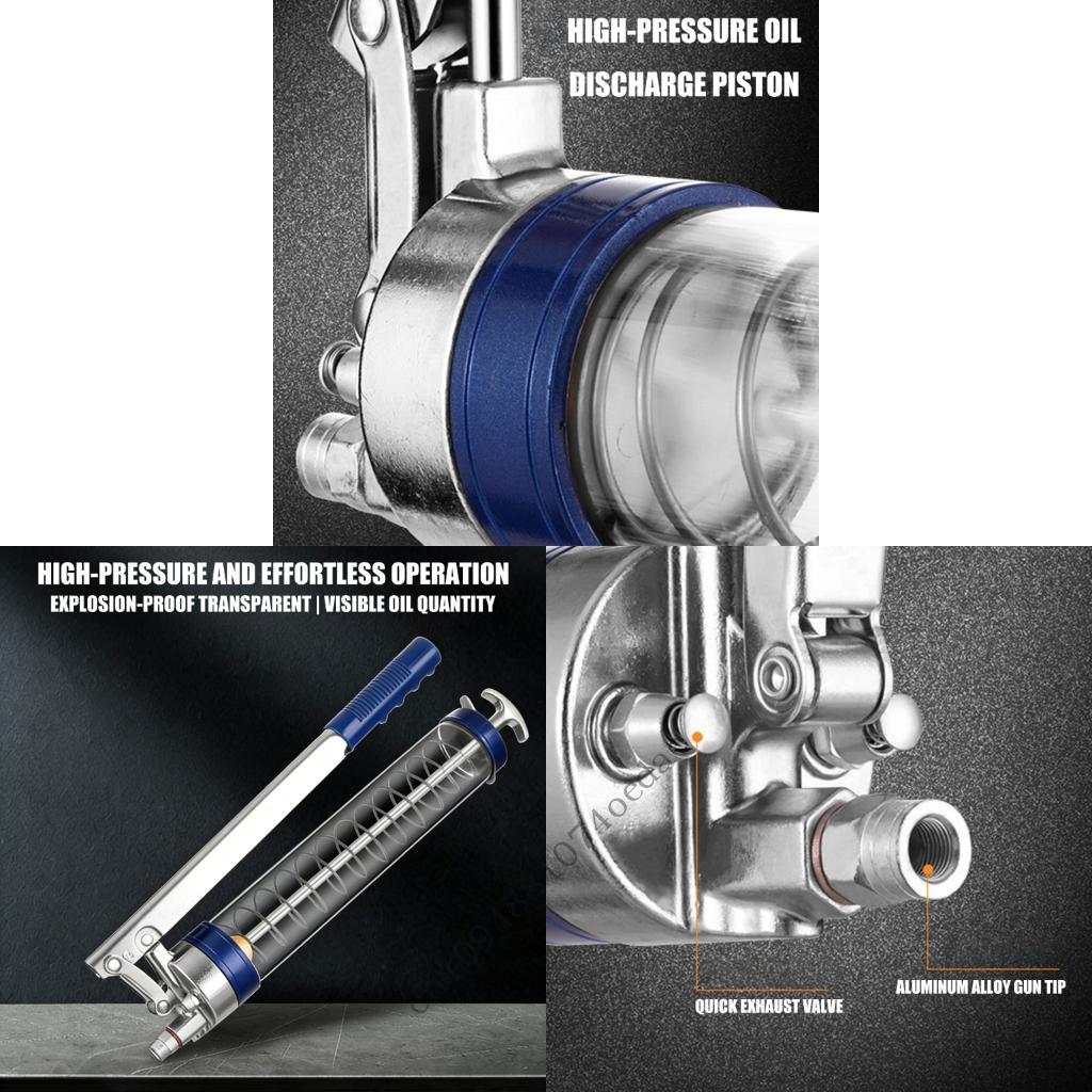 Grease For Heavy Equipment - Doorzichtige vetbuis, handmatige vetpomp, hogedruk, handmatige