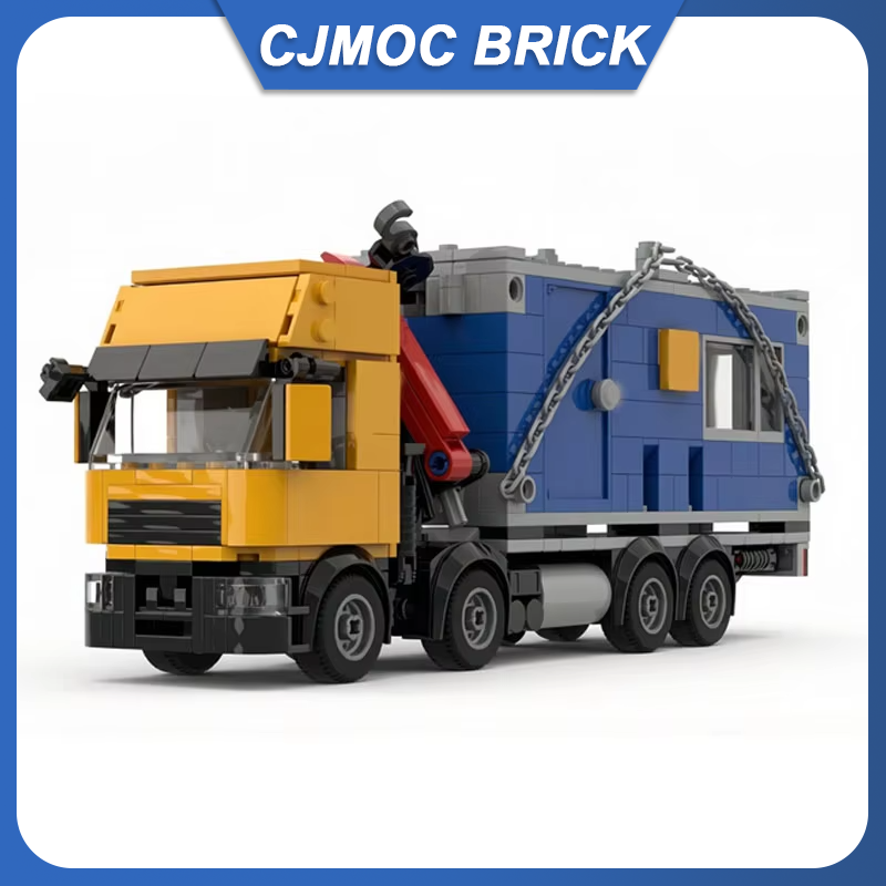 Heavy Equipment Lego - MOC Bouwsteen 8x4 Kraanwagen Container Auto