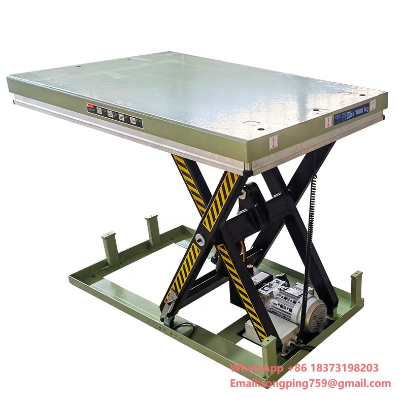 Scissor Lift Table Hydraulic - 1T Elektrische heftafel Hydraulische schaarheftafel te