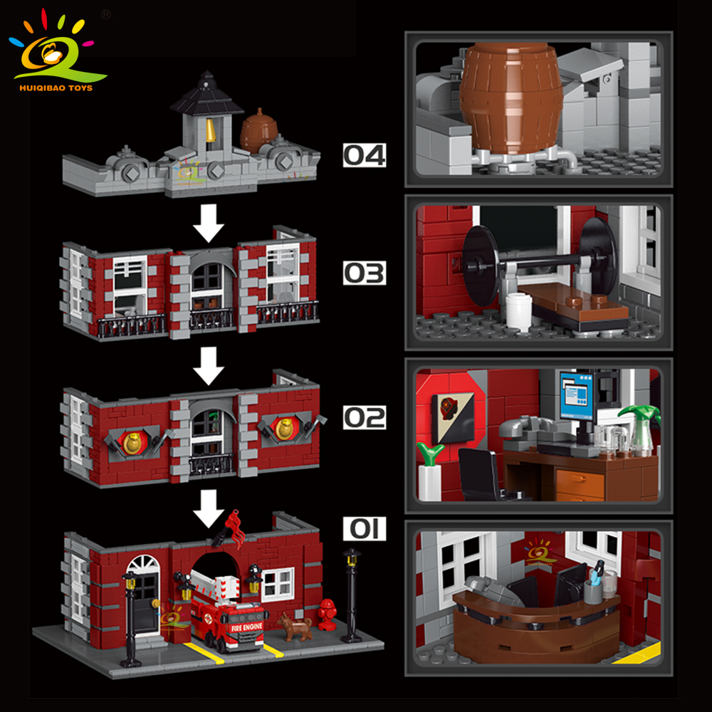 HUIQIBAO 1823pcs MOC Brandweer - Heavy Equipment Lego recensie en prijs