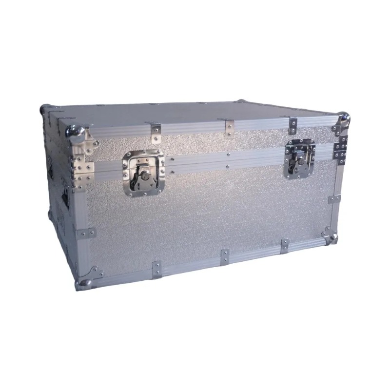 Zilveren aluminium flightcase  - Heavy Equipment Logos recensie en prijs