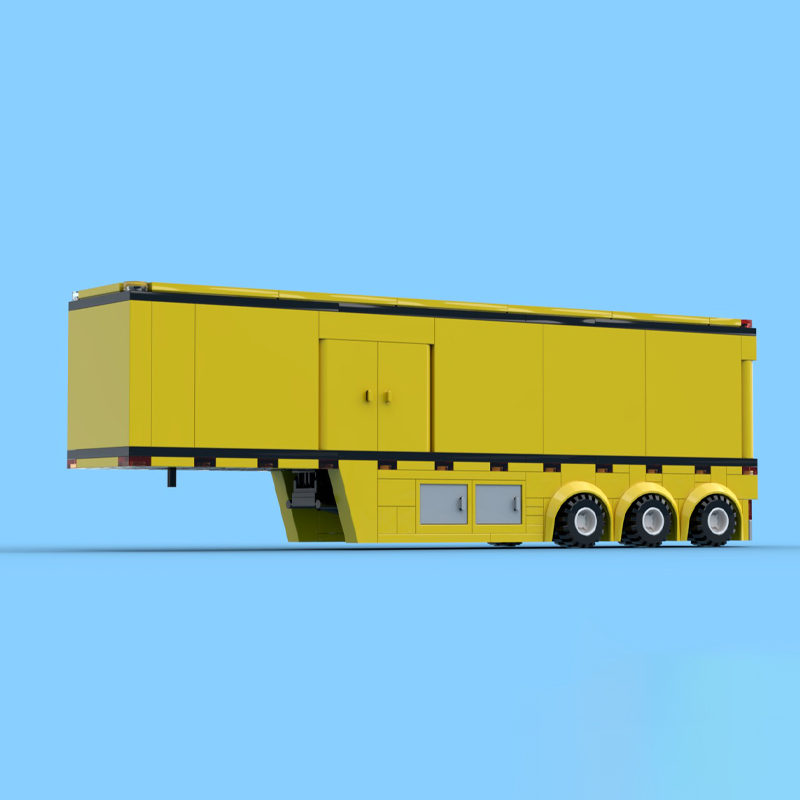 Geel zwaar transportvrachtwage - Heavy Equipment Lego recensie en prijs