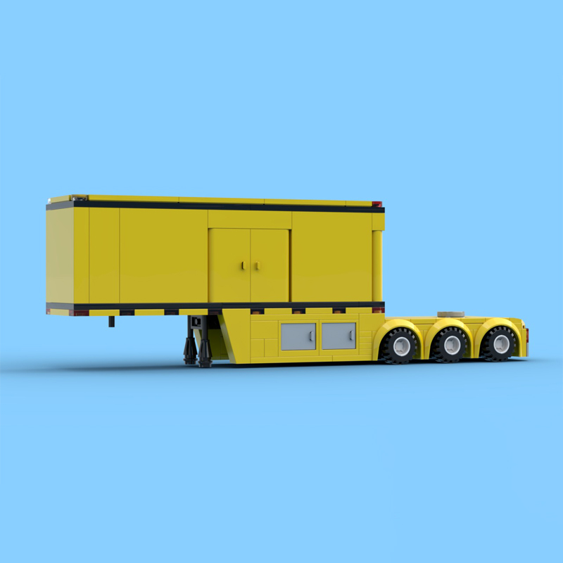 Geel zwaar transportvrachtwage - Heavy Equipment Lego recensie en prijs