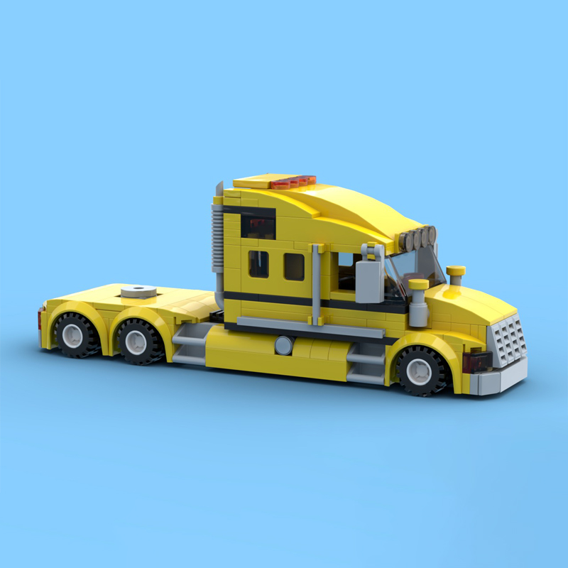 Geel zwaar transportvrachtwage - Heavy Equipment Lego recensie en prijs