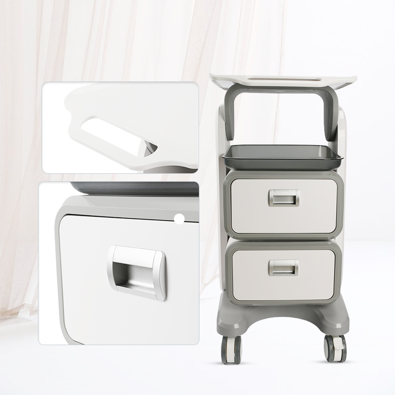 Witte grote salon trolley met  - Heavy Equipment Logos recensie en prijs
